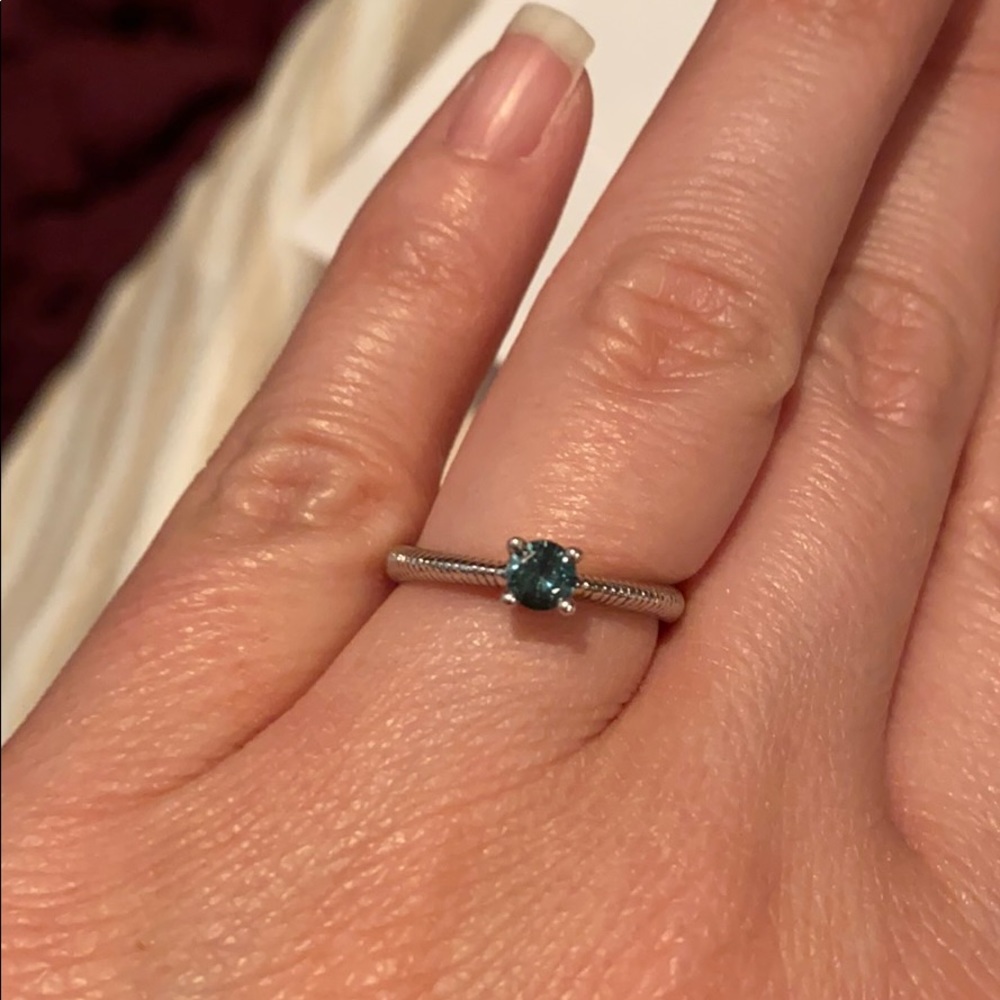 Blue diamond ring
